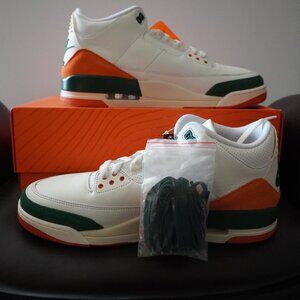 Nike Air Jordan 3 Retro SP x SoleFly Miami Hurricanes Fruits of our Labor SZ 13